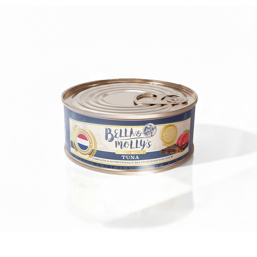 Bella Mollys Bella & Molly's 荷蘭罐 貓罐頭 AAFCO 主食罐 提升免疫力 吞拿魚慕絲 40g