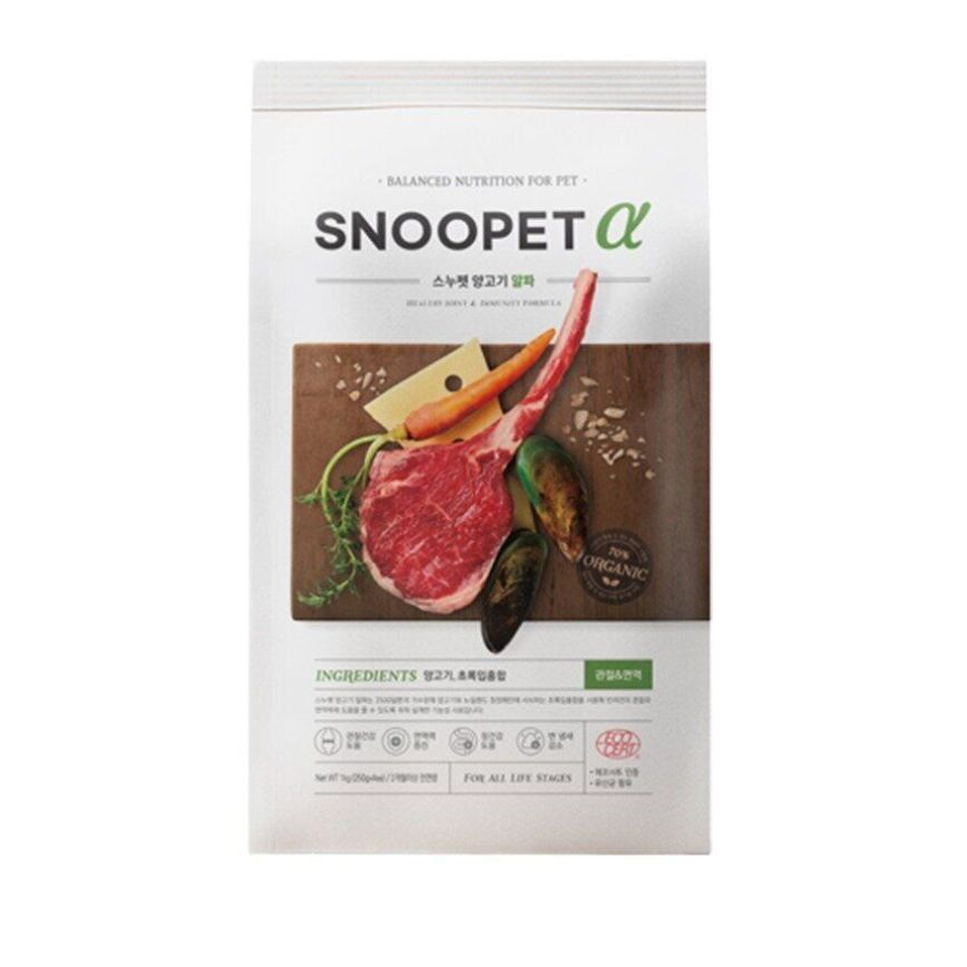 Snoopet Snoopet α 狗糧 關節強化有機配方 鮮羊肉+青口+蔬菜 8kg
