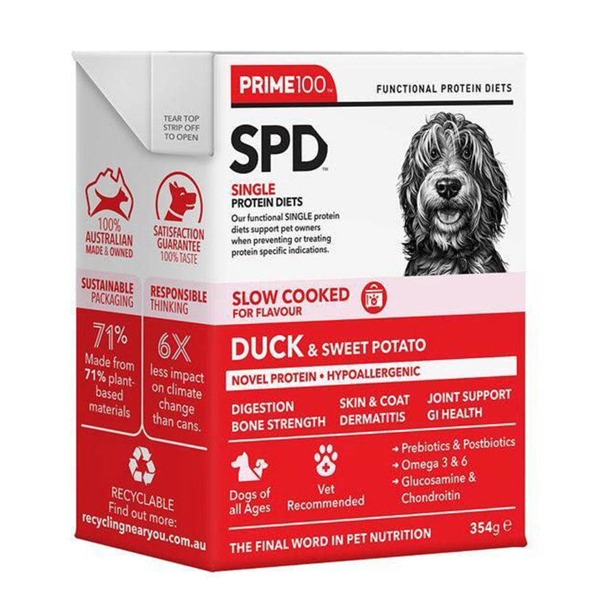 PRIME100 PRIME100 狗濕糧 慢煮鮮食 鴨肉焗甜薯 354g (20251224)