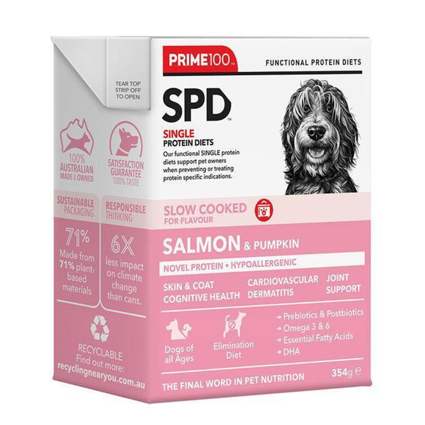 PRIME100 PRIME100 狗濕糧 慢煮鮮食 三文魚嫩南瓜 354g (20251101)
