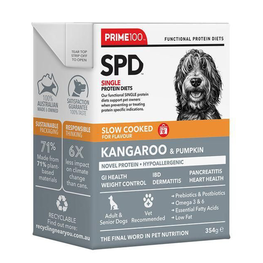 PRIME100 PRIME100 狗濕糧 慢煮鮮食 袋鼠肉嫩南瓜 354g (20251123)