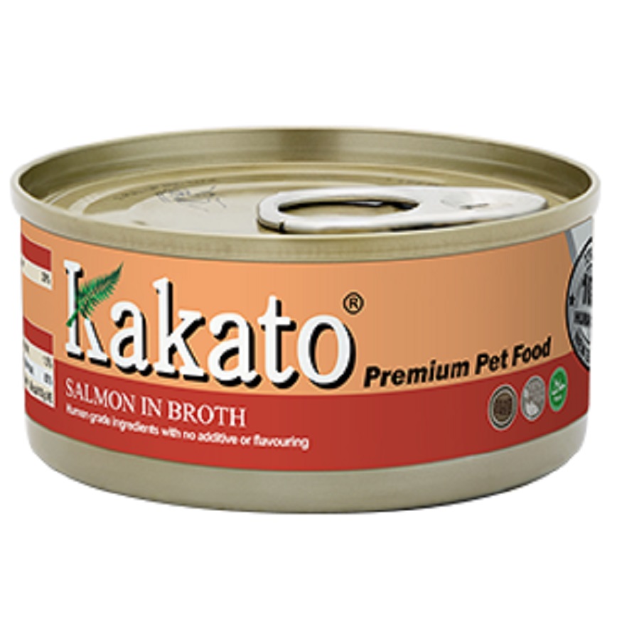 Kakato Canned Dog and Cat Food Salmon in Broth 70g pet shop