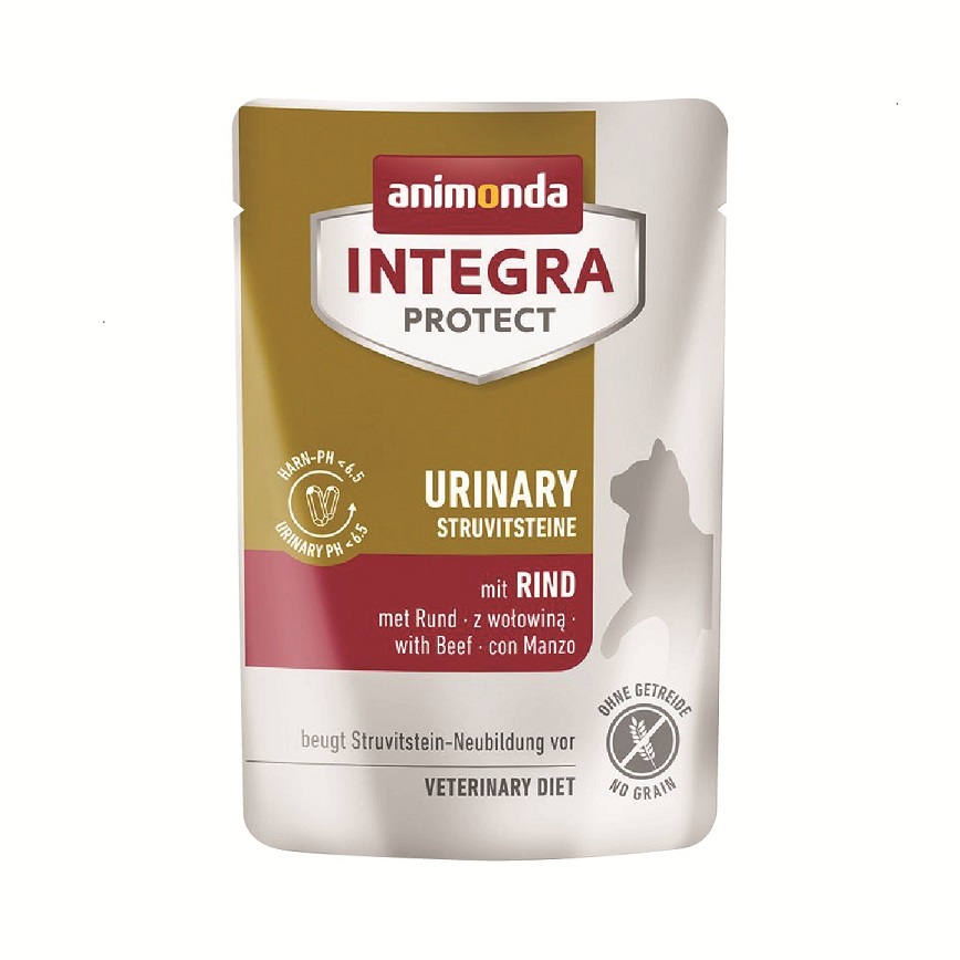 Integra Protect 處方糧 Animonda INTEGRA PROTECT 處方糧 貓濕糧 成貓尿道磷酸銨鎂結石 牛肉配方 85g (300223140)