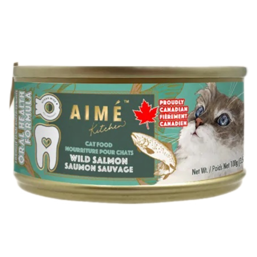 AIME Kitchen AIME Kitchen 貓罐頭 口腔強健系列 野生三文魚鮮肉罐 100g (H6612)