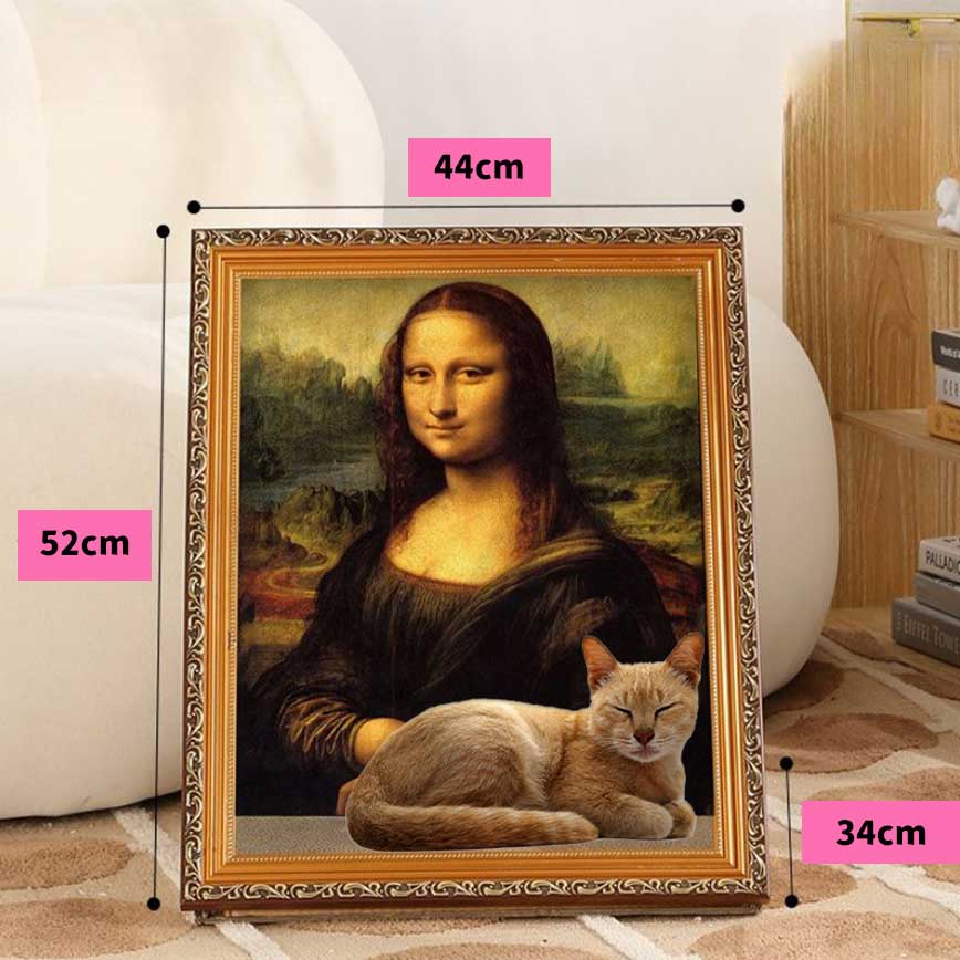 【富貴貓砂 水晶貓砂 換購品】貓抓板之名畫系列 貓玩具 蒙娜麗莎 1個