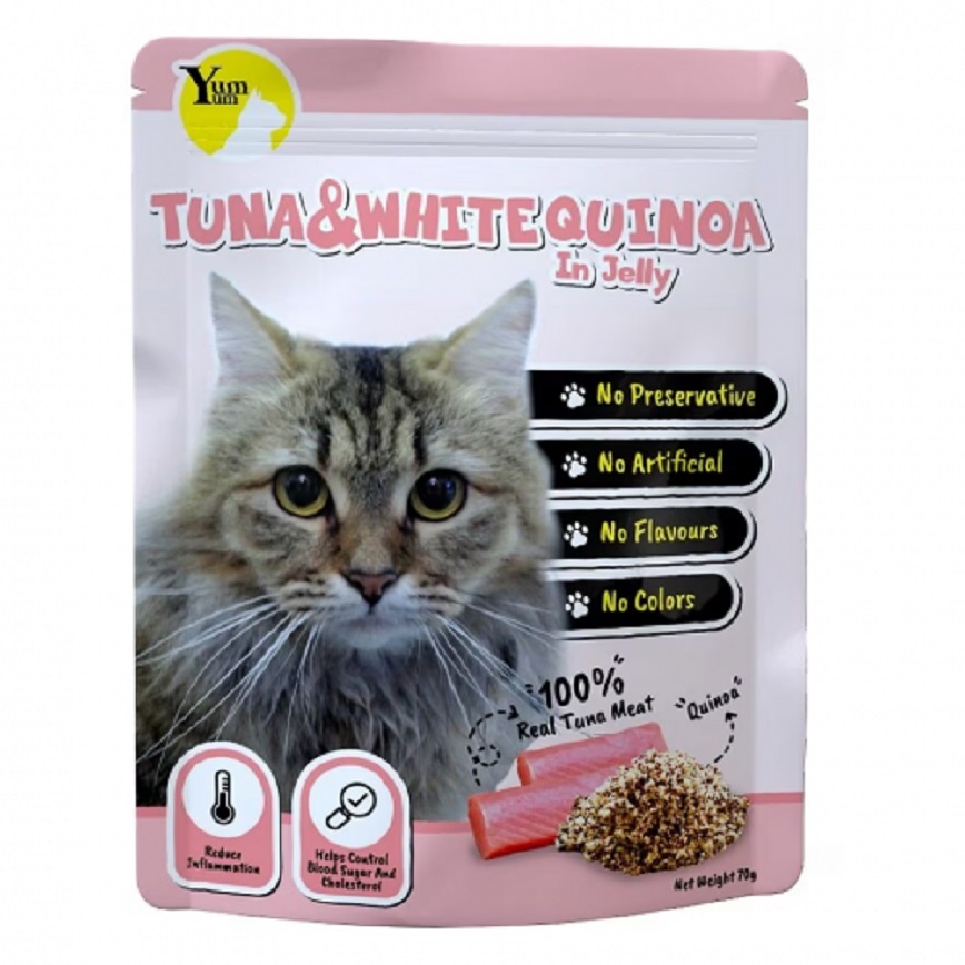 YUM YUM YUMYUM 主食貓濕包 Tuna & White Quinoa in Jelly 吞拿魚+藜麥 70g