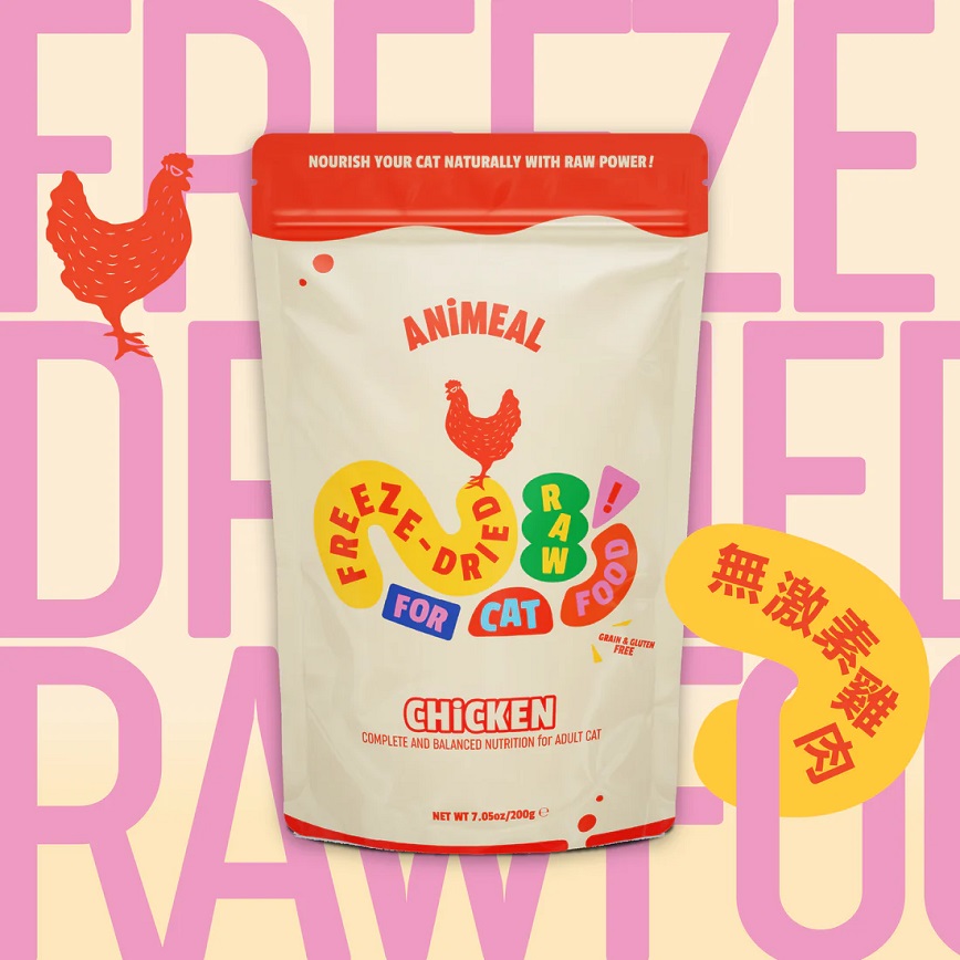ANiMEAL ANiMEAL 成貓凍乾生肉主食糧 無激素雞肉 200g (RF-CAT-CHIC)