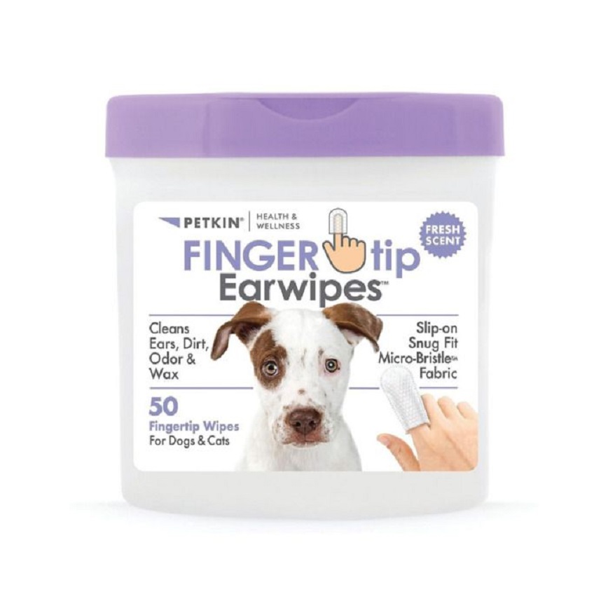 貓犬用清潔美容用品 Petkin 天然蘆薈潔耳紙 指套式50片 (PN5622)