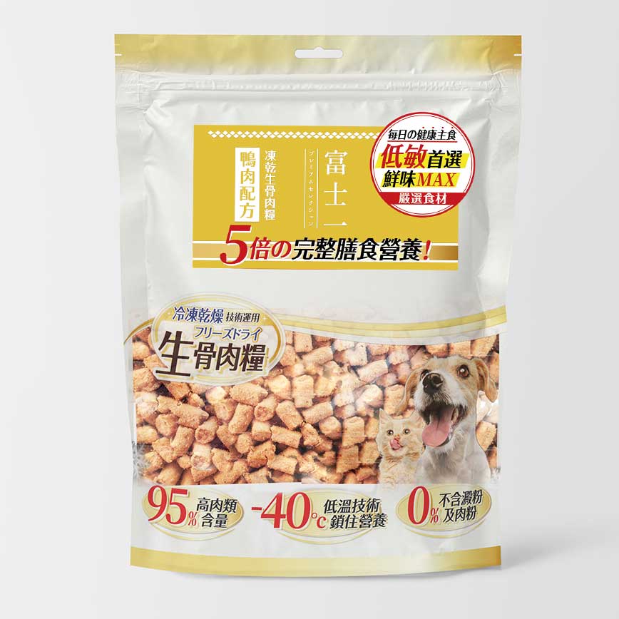【COMBO 其他 換購品】富士一 凍乾 貓狗糧 生骨肉主食糧 鴨肉配方 500g