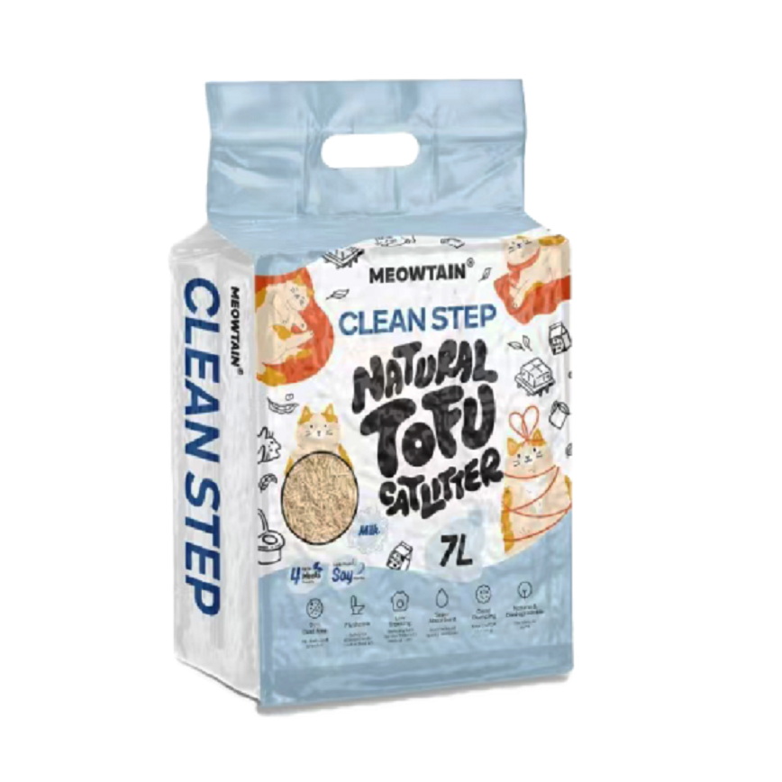 Clean Step Clean Step 1.5mm天然 豆腐貓砂 牛奶味 7L