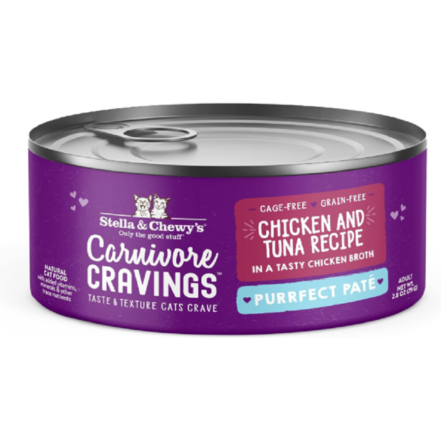 Stella and Chewy Stella & Chewy's 無穀物主食貓罐頭 滋味骨湯肉醬 成貓配方 雞+吞拿魚 2.8oz (PPC-CT-2.8)