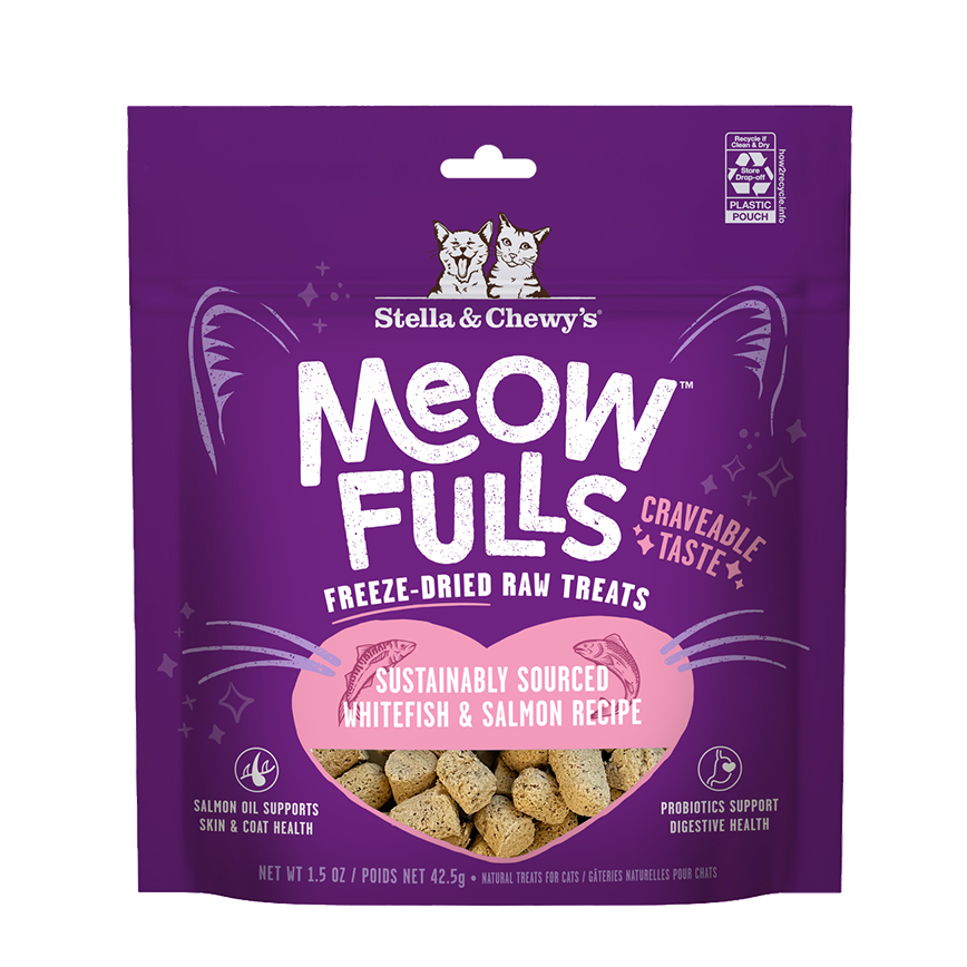 Stella Chewys Stella & Chewy's 喵呼！貓凍乾小食 白魚+三文魚 1.5oz (MF-WS-1.5)