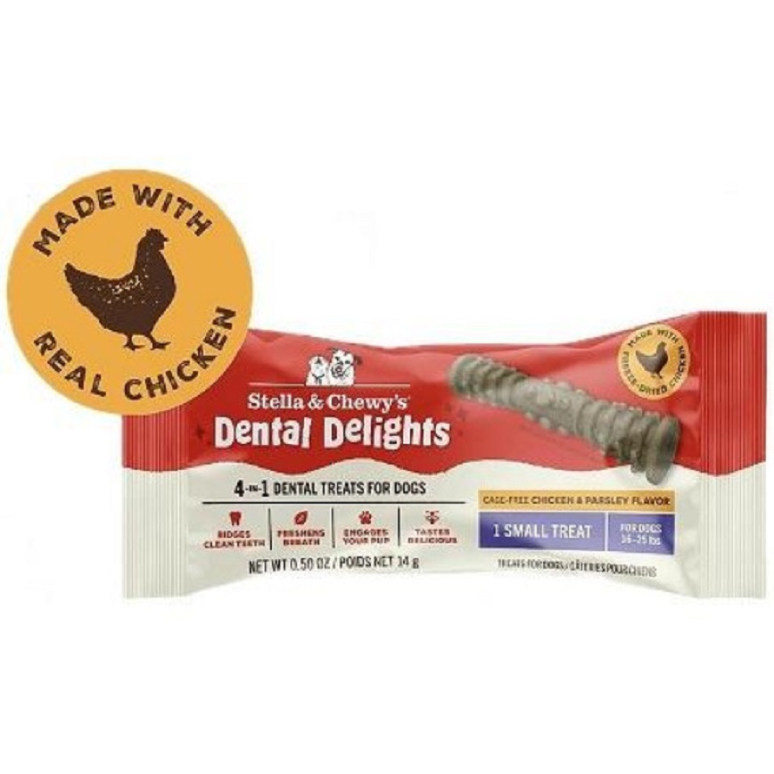 Stella and Chewy Stella & Chewy's 凍乾放養雞 4合1 趣味潔齒骨 1支 獨立包裝 小型犬用 0.5oz (DDT-SS-SM)