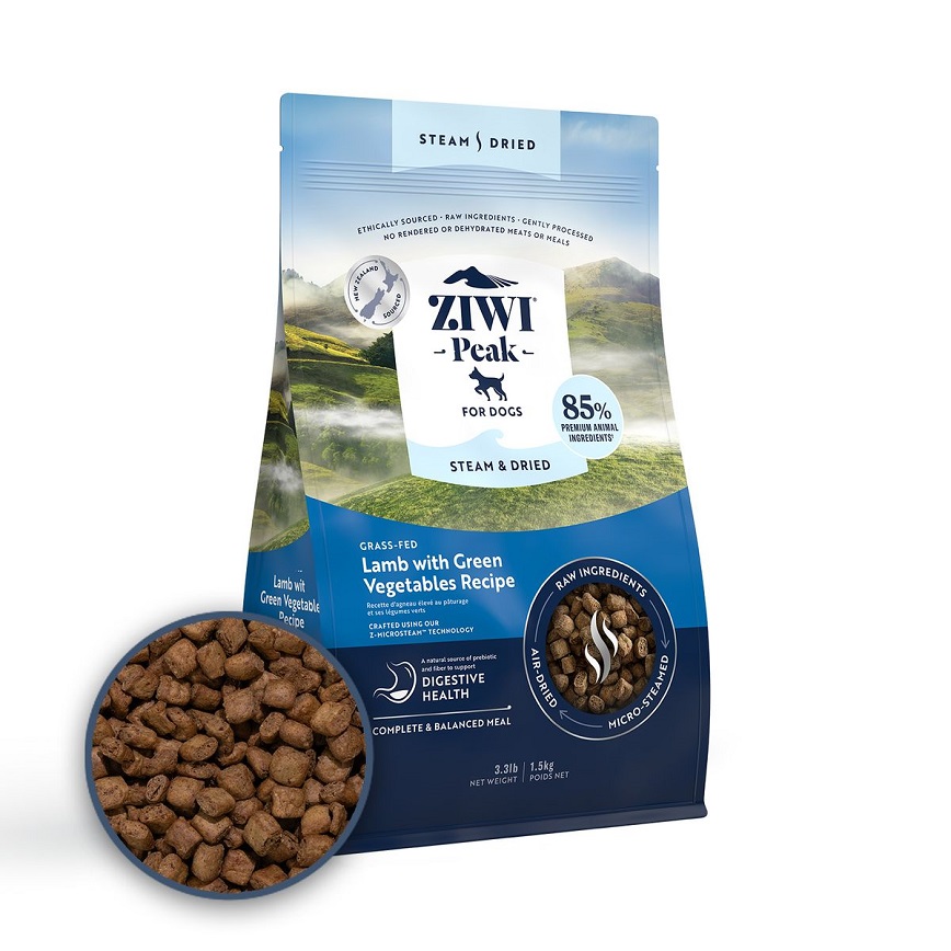 ZiwiPeak ZiwiPeak 狗糧 微蒸風乾系列 草飼牛肉 配綠色蔬菜 食譜 1.5kg (ZSDL1.5)