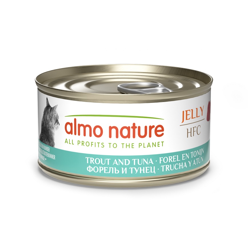 Almo Nature Almo Nature Jelly HFC 貓罐頭 天然系列 鱒魚+吞拿魚 70g (9036)