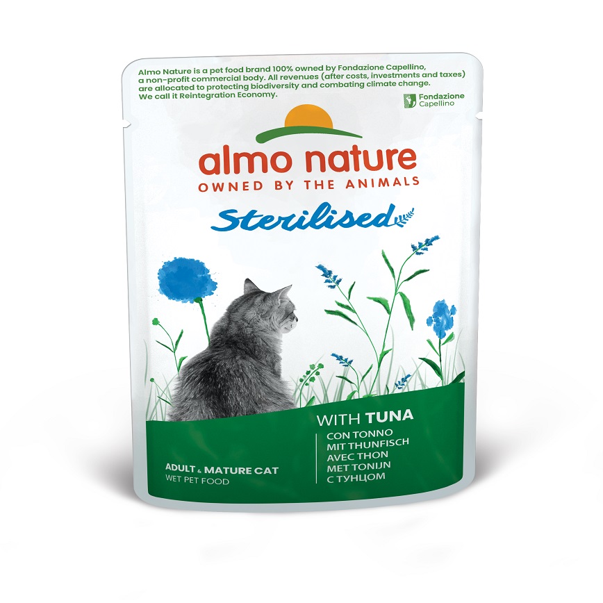 Almo Nature Almo Nature Sterilised 絕育貓鮮包 吞拿魚 70g (5298)