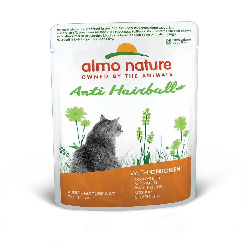 Almo Nature Almo Nature Anti Hairball 去毛球貓鮮包 雞肉 70g (5293)