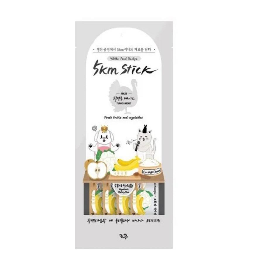 Cho And Kang cho and kang 貓犬小食 韓國營養蔬菜肉泥 助消化 火雞肉 14g x 4條 (白色)