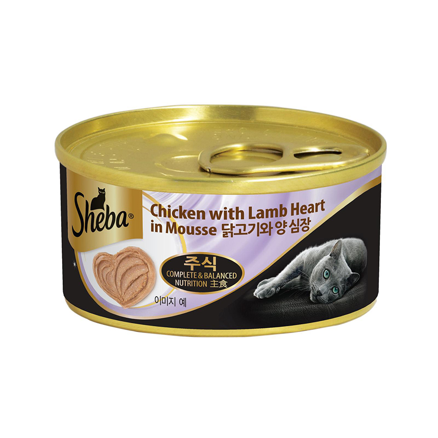 Sheba Sheba 貓罐頭 主食罐 雞肉慕斯佐羊心 70g (10401871)