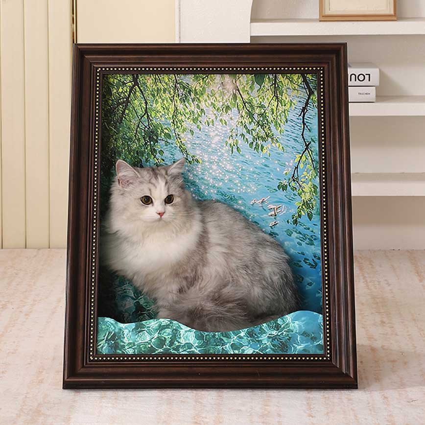 貓抓板 貓爬架 4D 貓抓板之名畫系列 貓玩具 波光水面 1個