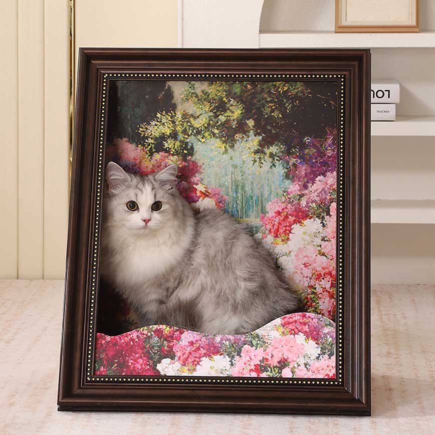 貓抓板 貓爬架 4D 貓抓板之名畫系列 貓玩具 玫瑰花園 1個