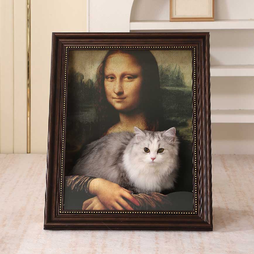 【富貴貓砂 水晶貓砂 換購品】4D 貓抓板之名畫系列 貓玩具 蒙娜麗莎 1個