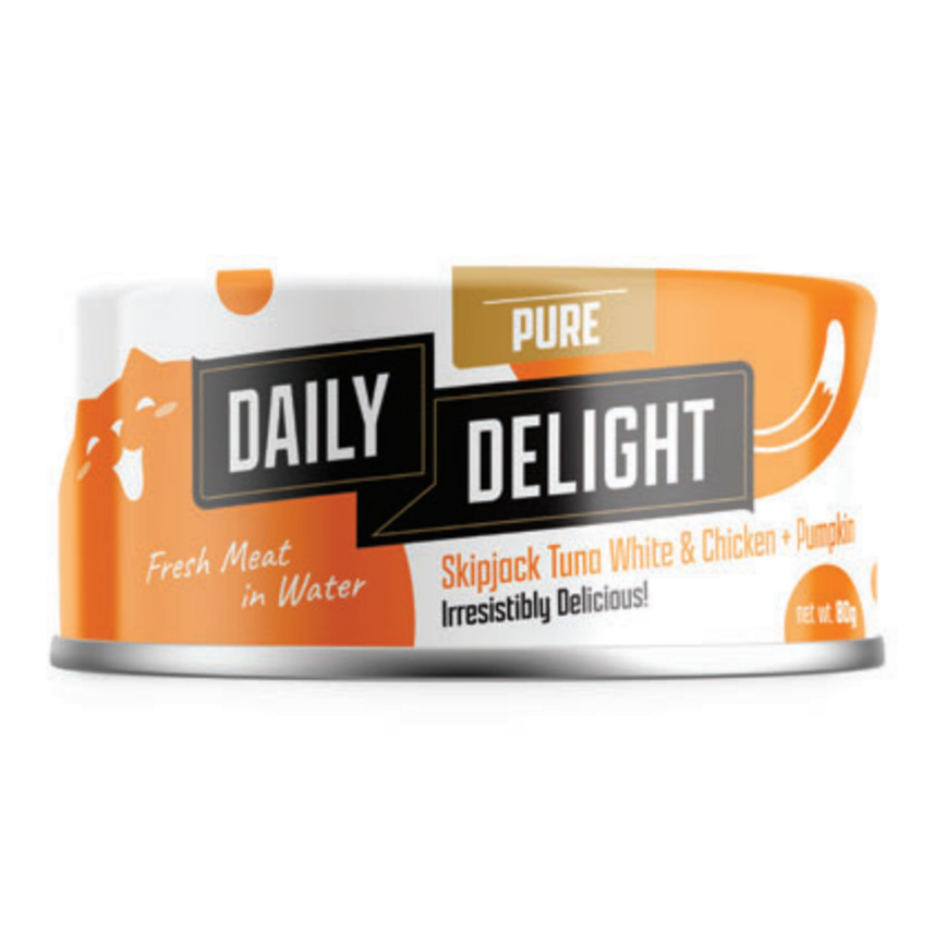 貓罐頭 Daily Delight Pure肉絲系列 貓罐頭 南瓜+白鰹吞拿魚+雞肉 80g (DD42)