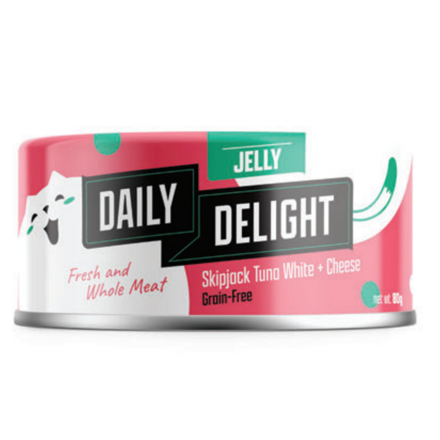 貓罐頭 Daily Delight Jelly啫喱系列 貓罐頭 白鰹吞拿魚+芝士 80g (DD52)