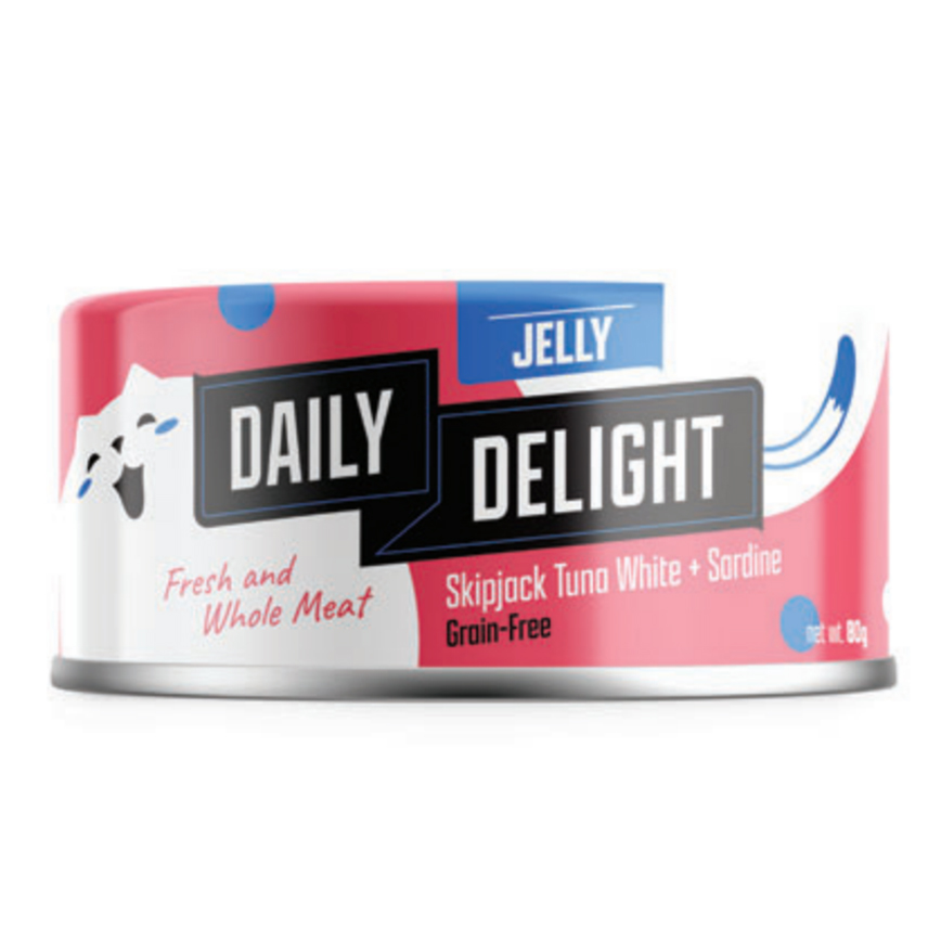 貓罐頭 Daily Delight Jelly啫喱系列 貓罐頭 白鰹吞拿魚+沙丁魚 80g (DD53)