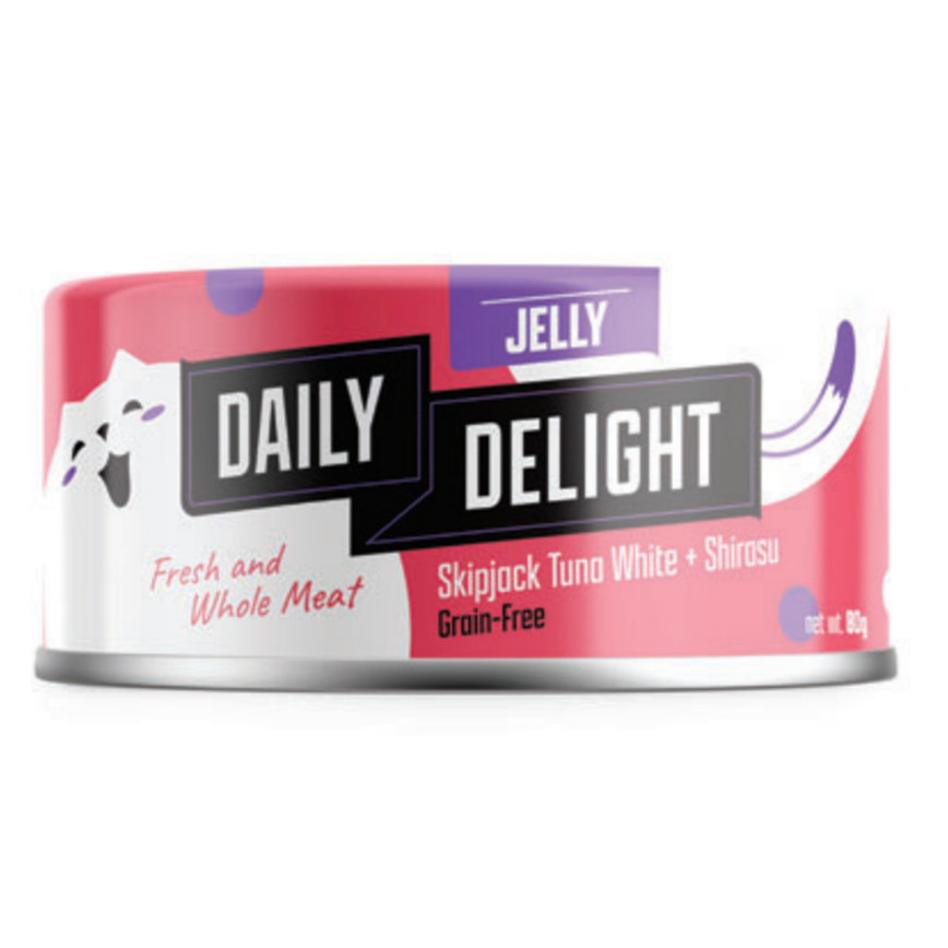 貓罐頭 Daily Delight Jelly啫喱系列 貓罐頭 白鰹吞拿魚+銀魚 80g (DD55)