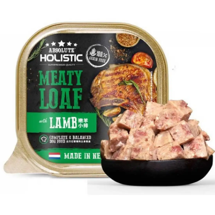Absolute Holistic Absolute Holistic 荷式肉卷狗罐頭 全方位營養主食餐盒 嫩羊小排 100g (AM-5379)