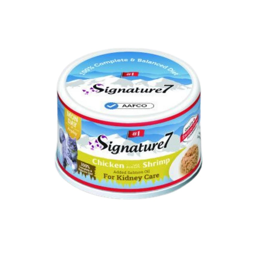 Signature7 Signature7 貓罐頭 營養肉湯罐罐 腎臟護理 雞肉+蝦 70g (S7-083188) (星期一)