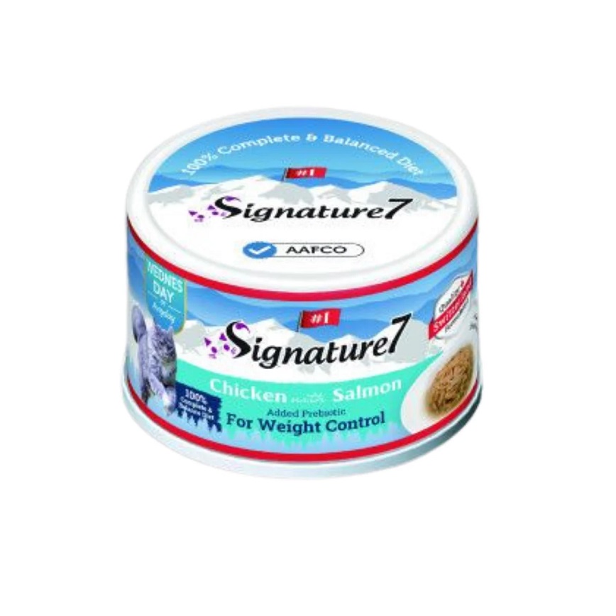 Signature7 Signature7 貓罐頭 營養肉湯罐罐 體重控制 雞肉+三文魚 70g (S7-083201) (星期三)