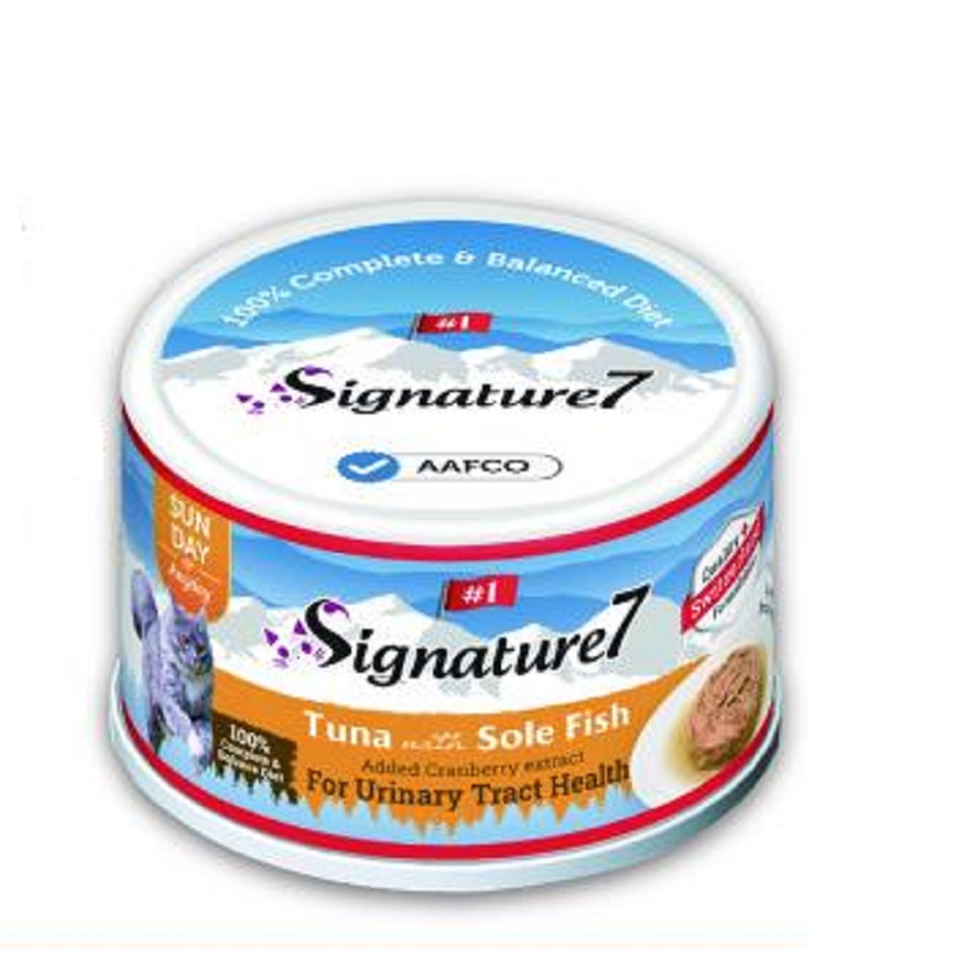 Signature7 Signature7 貓罐頭 營養肉湯罐罐 泌尿健康 吞拿魚+龍利魚 70g (S7-083249) (星期日)