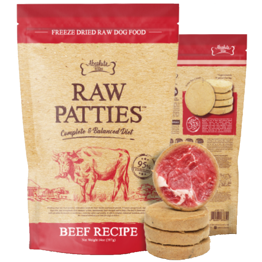 Absolute Bites Absolute Bites 狗糧 凍乾鮮肉肉餅 牛肉 397g (ARP-7651)