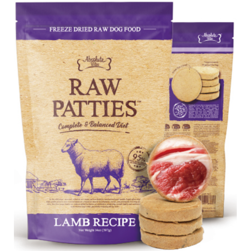 Absolute Bites Absolute Bites 狗糧 凍乾鮮肉肉餅 羊肉 397g (ARP-7613)
