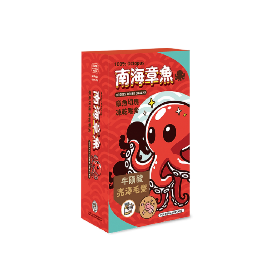 CAT DOG KING 貓犬王 貓狗小食 凍乾零食 南海章魚 13g (CDK2036)
