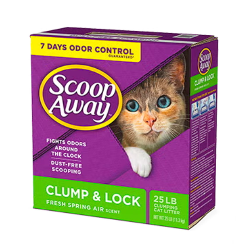 Scoop Away 美國Scoop Away Clump & Lock 銀鑽 超凝結貓砂 清新香味 礦物貓砂 14lbs (綠帶)
