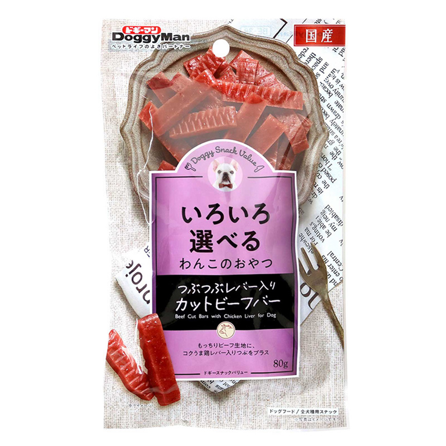 DoggyMan DoggyMan 日本製狗零食 牛肉雞肉雞肝條 80g