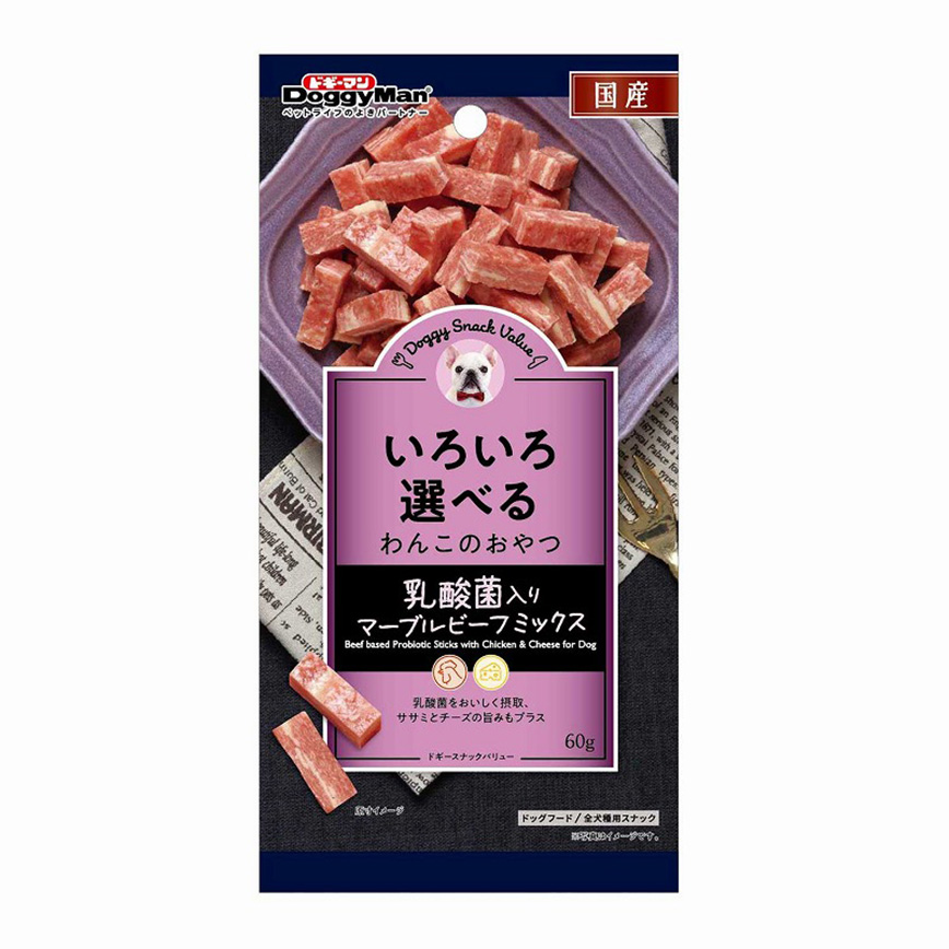 DoggyMan DoggyMan 日本製狗零食 乳酸菌雪花牛肉粒 60g