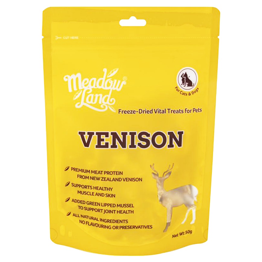 貓零食狗零食 Meadowland 貓狗零食 凍乾鹿肉50g (MDT02)