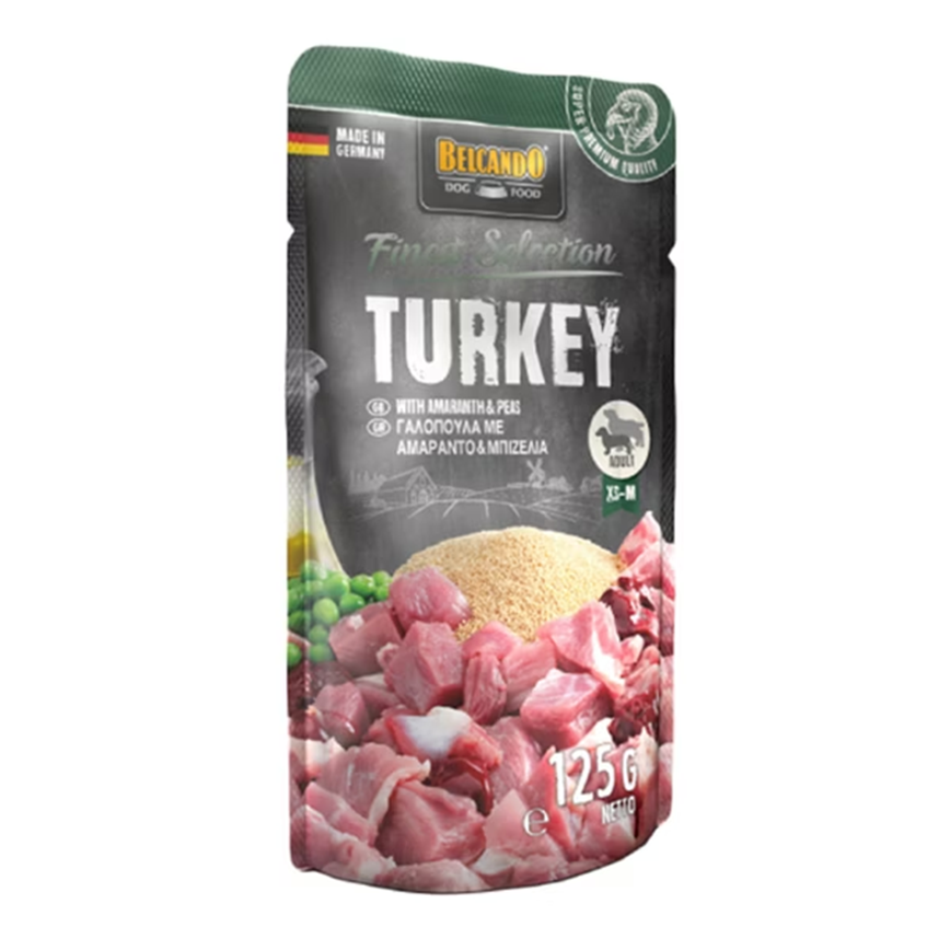 Belcando 德至尊 Belcando 狗濕糧 狗餐包 火雞肉、莧菜&豌豆配方 125g