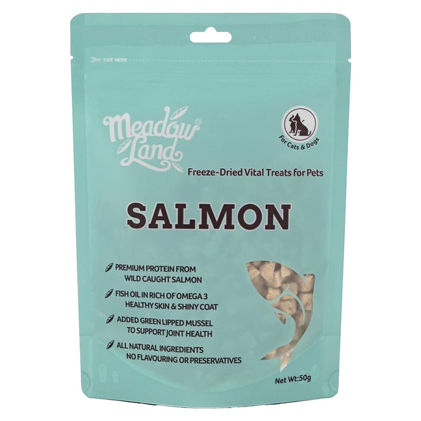 貓零食狗零食 Meadowland 貓狗零食 凍乾三文魚 50g (MDT03)