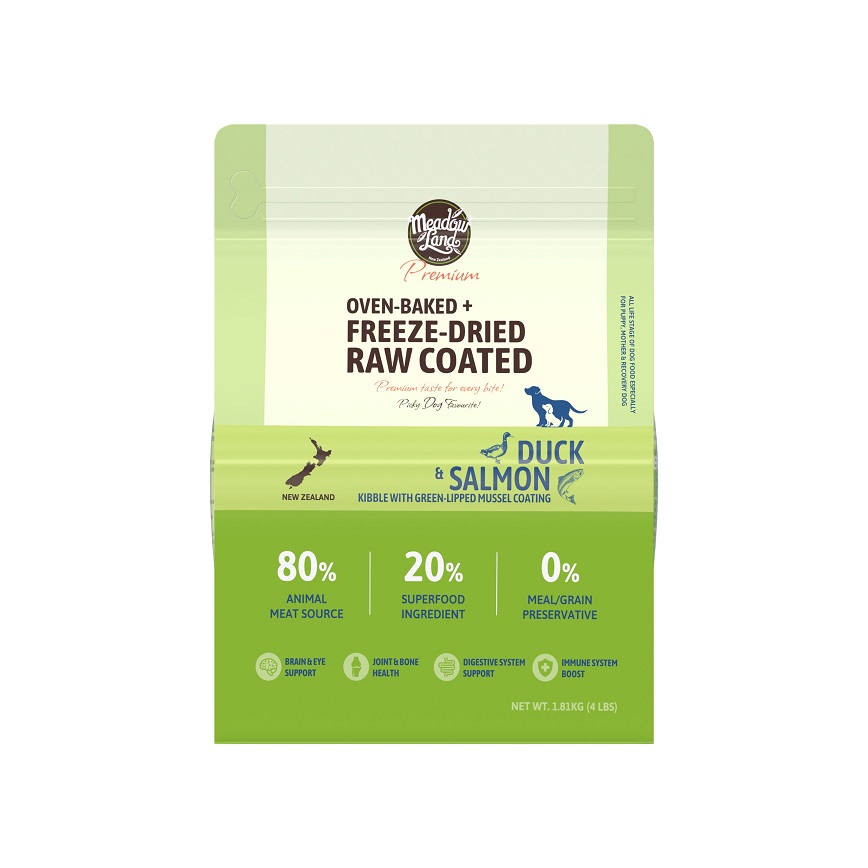 Meadowland Meadowland 狗糧 全犬糧 臻至系列 烘焙鴨肉 + 三文魚及青口塗層配方 1.81kg (MDOB002)