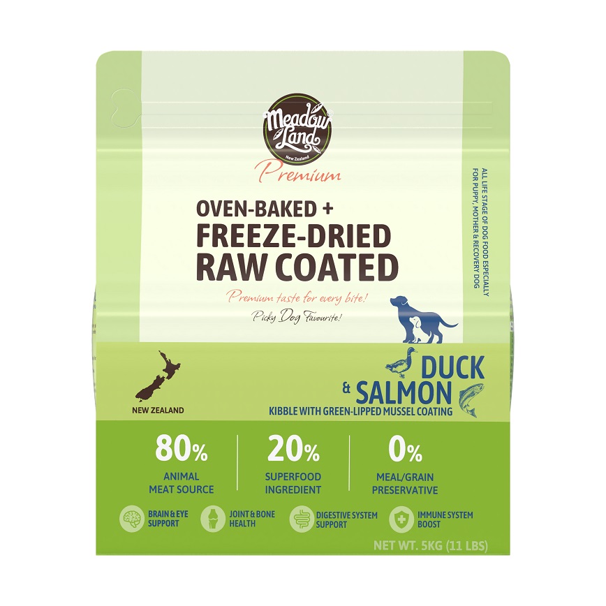 Meadowland Meadowland 狗糧 全犬糧 臻至系列 烘焙鴨肉 + 三文魚及青口塗層配方 5kg (MDOB003)