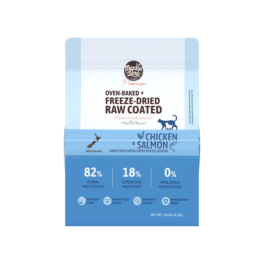 Meadowland Meadowland 貓糧 全貓糧 臻至系列 烘焙雞肉 + 三文魚及青口塗層配方 1.81kg (MLOB004)