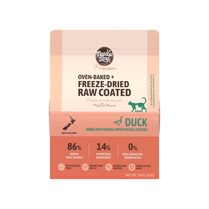 Meadowland Meadowland 貓糧 全貓糧 臻至系列 烘焙鴨肉及青口塗層配方 907g (MLOB005)