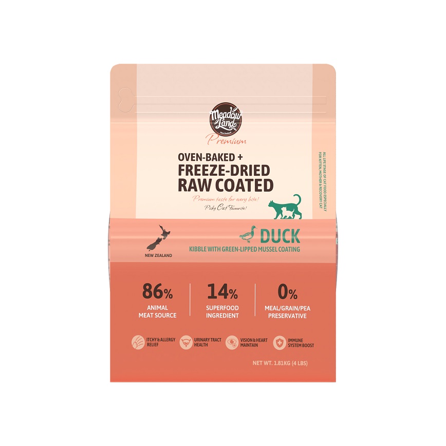 Meadowland Meadowland 貓糧 全貓糧 臻至系列 烘焙鴨肉及青口塗層配方 1.81kg (MLOB006)