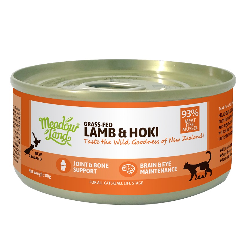 貓罐頭 Meadowland 貓罐頭 全貓主食罐 經典肉醬系列 羊肉 + 鱈魚 80g (MLC03)