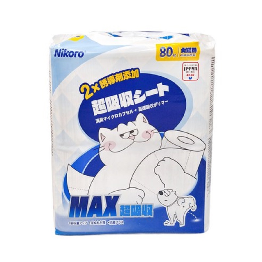 狗尿墊 Nikoro 妮可露 寵物尿墊加厚型 45X33cm S碼 80枚 (62934)